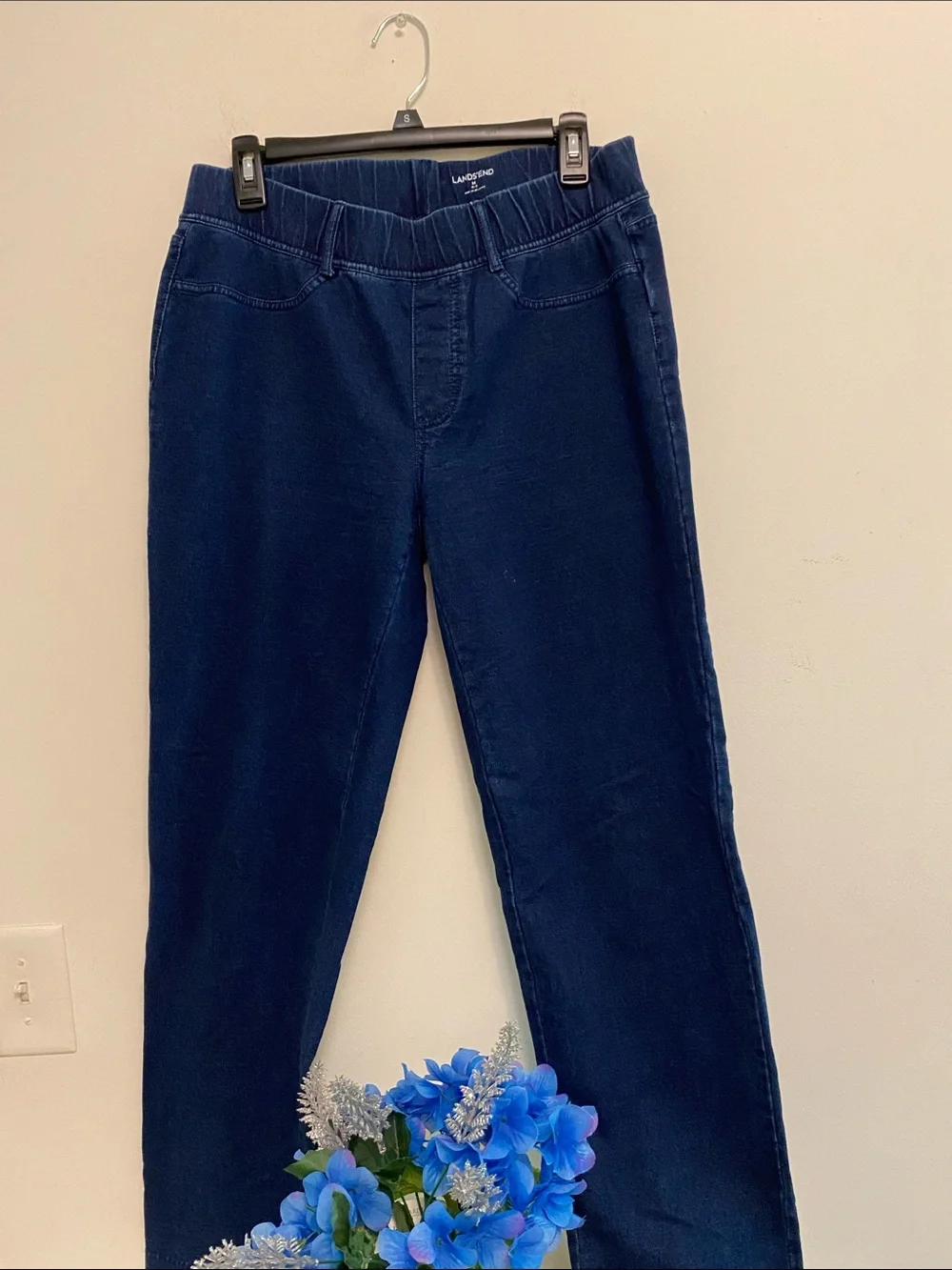 Lands' End Dark Blue Pull-On  Pants - Picture 3 of 8